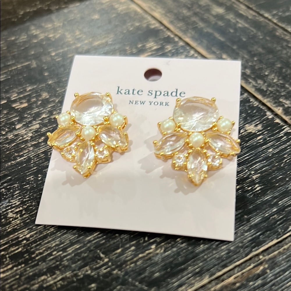 Kate Spade Gold and Crystal Earrings
